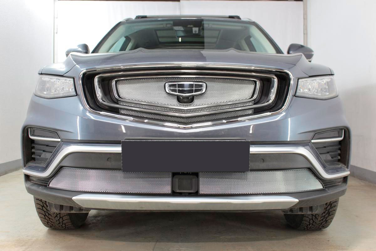 Защитная сетка радиатора низ 2 части для Geely Atlas Pro
