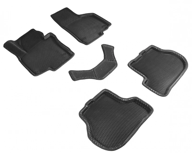 Коврики 3D EVA "РОМБ" для салона для Skoda Octavia II (A5) Рестайлинг Черный Seintex 95236