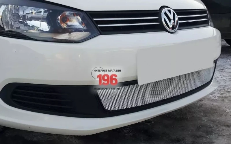 Защитная сетка радиатора для Volkswagen Polo V Хром Стрелка 11 VWPHB.chrome