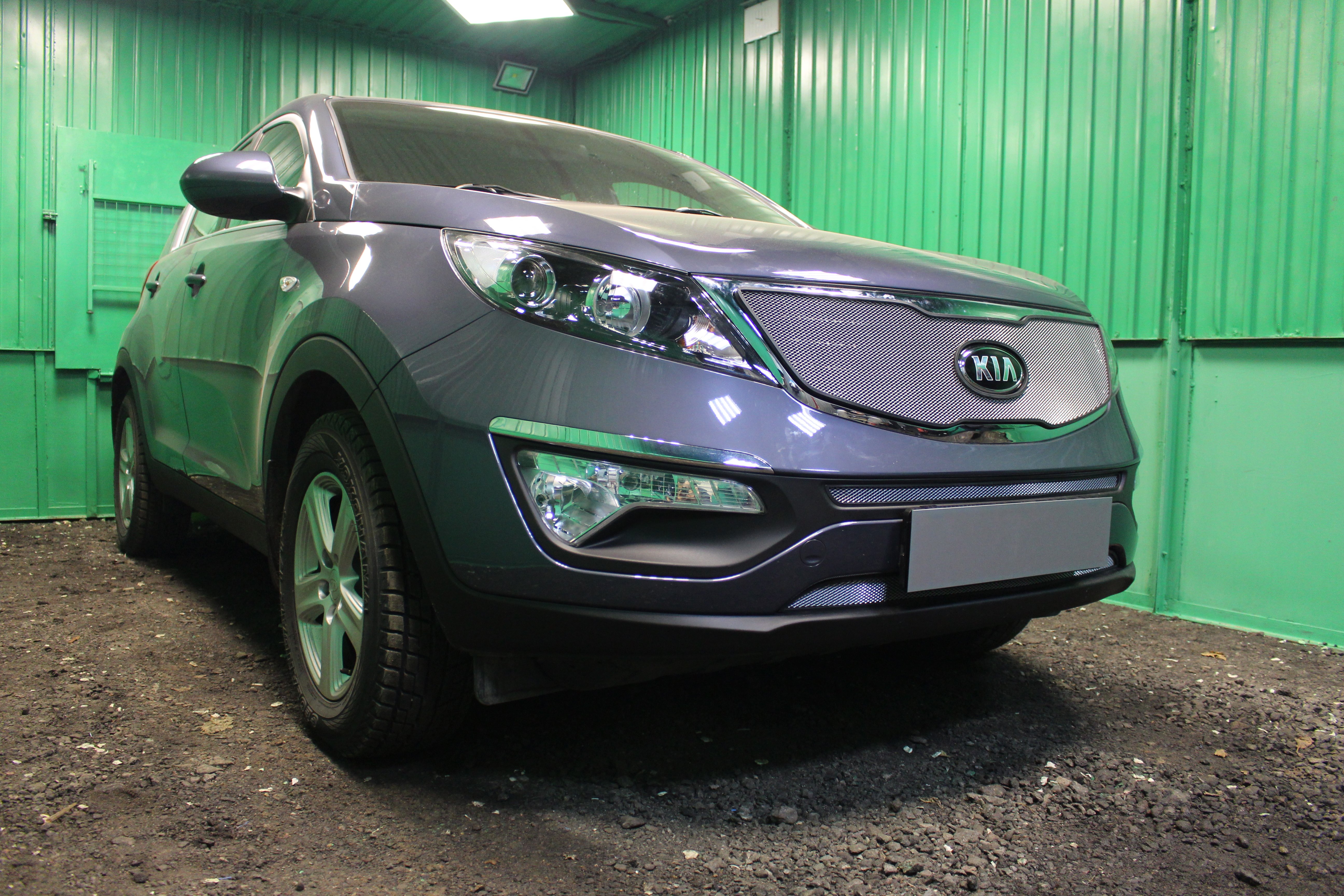 Защитная сетка радиатора верх для Kia Sportage III Рестайлинг