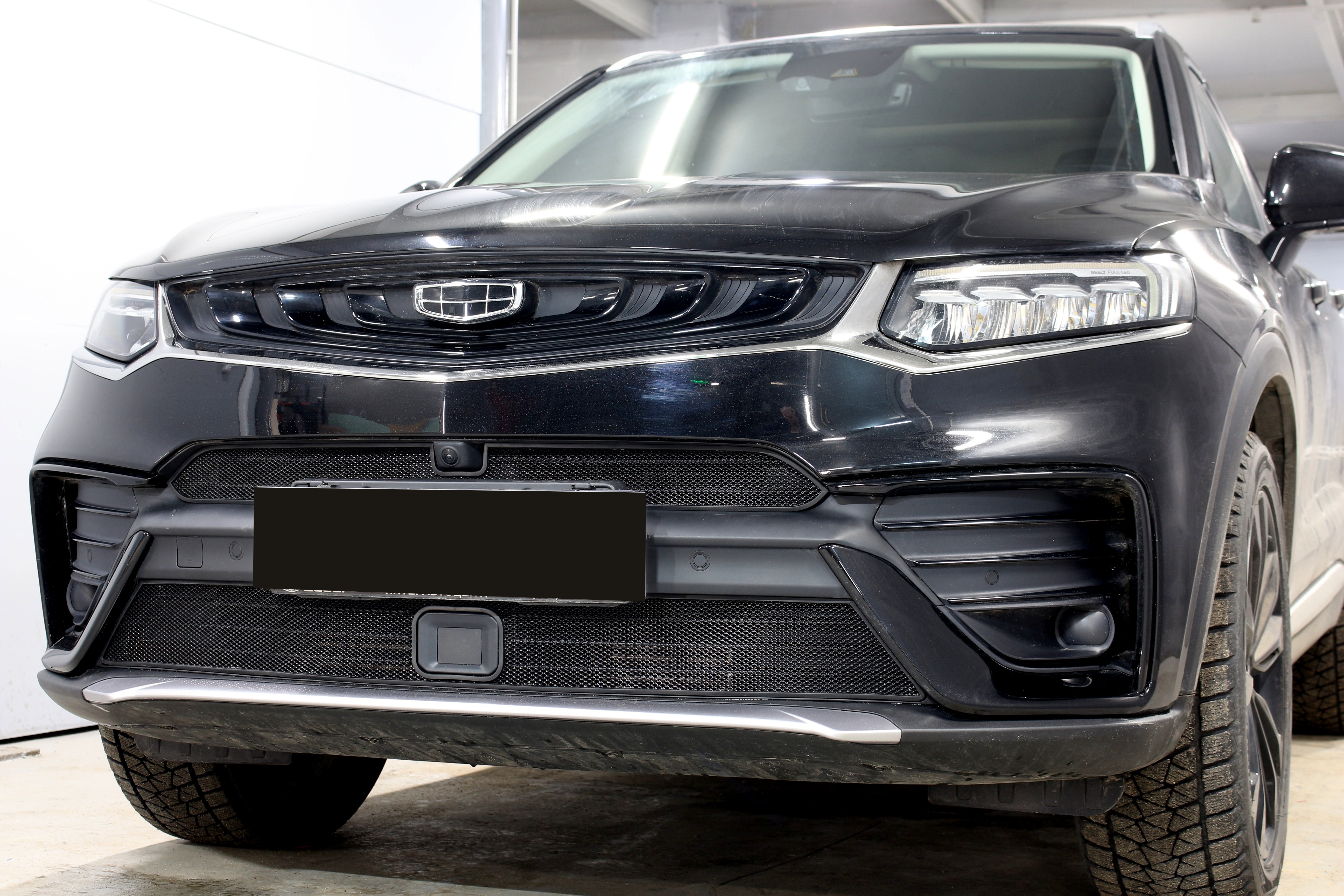 Защитная сетка радиатора верх, с камерой для Geely Tugella I