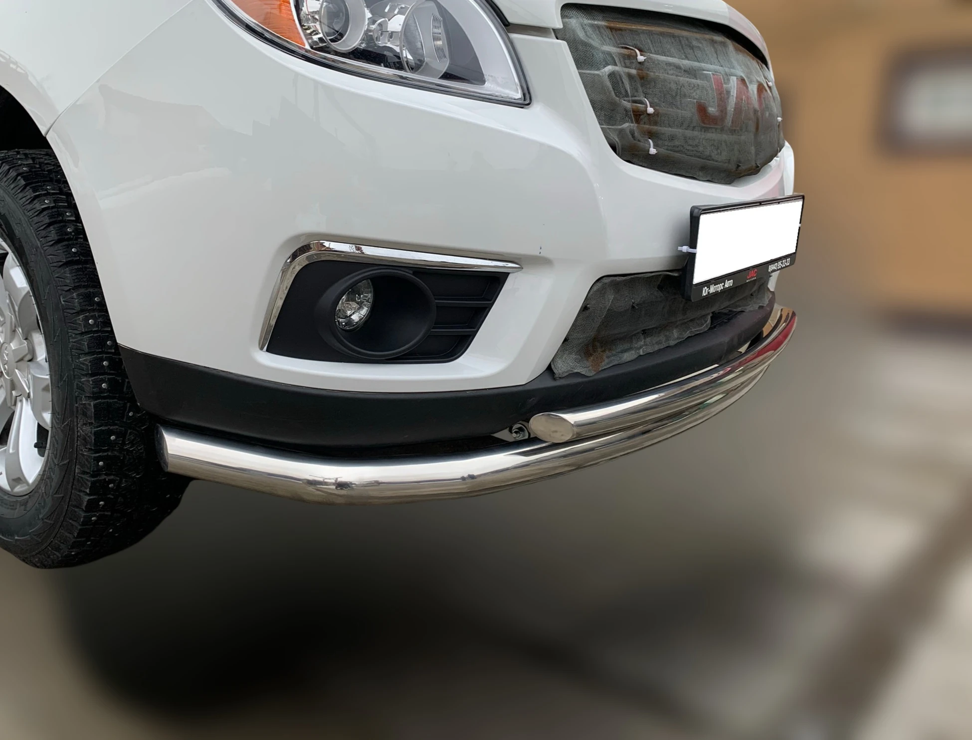 Защита переднего бампера двойная d60/42 мм для JAC T6  Юко JAC.T6.03