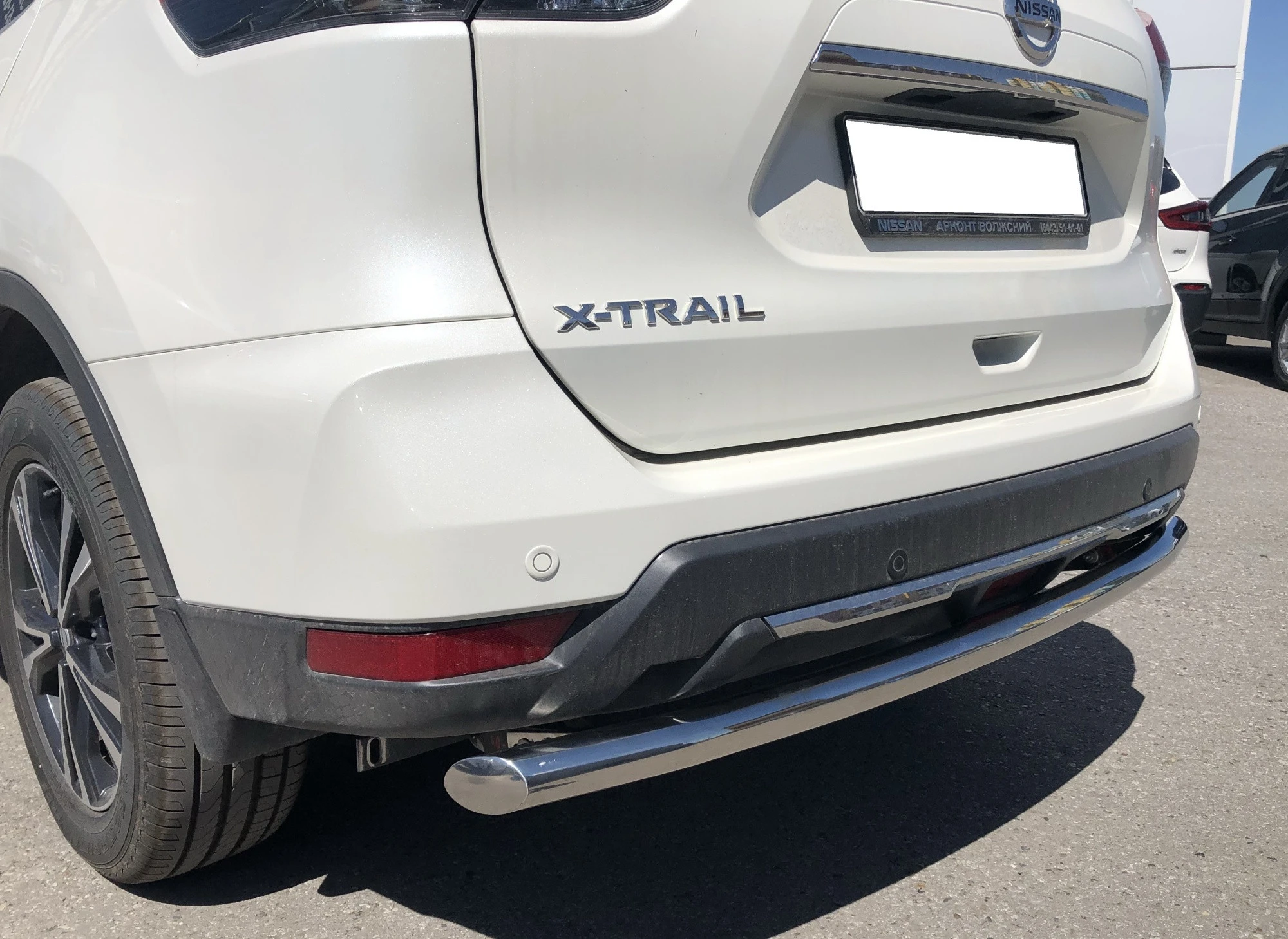 Защита заднего бампера d60 мм для Nissan X-Trail III Рестайлинг  Юко NXT.18.10