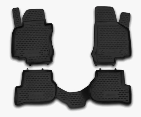 Коврики 3D в салон полиуретан 4 шт для Volkswagen Golf VI Черный Element