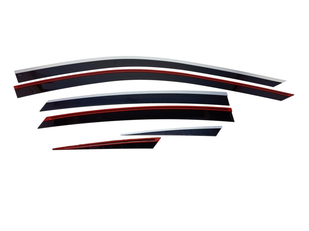 Дефлекторы окон 2D с хром накладками 6 шт. для Chery Arrizo 8