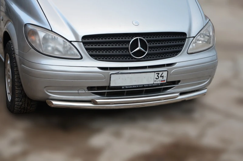 Защита переднего бампера двойная d60/42 мм для Mercedes-Benz Vito II (W639) Рестайлинг  Юко MBV.2005.04