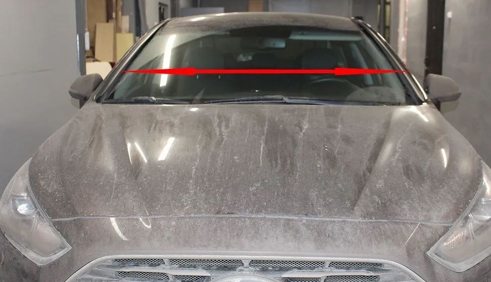 Дефлектор (водосток) лобового стекла для Hyundai Sonata VII (LF) Рестайлинг