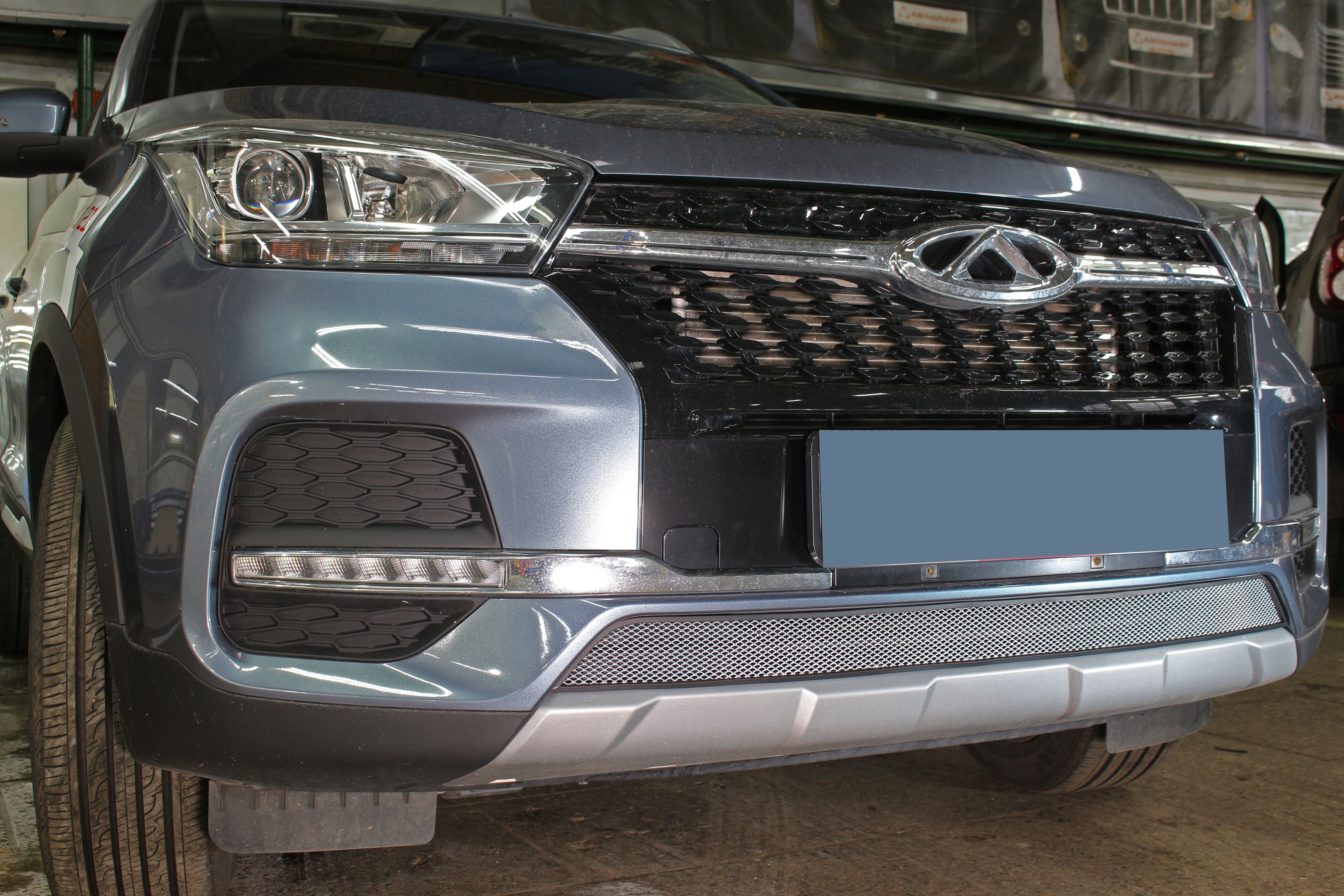 Защитная сетка радиатора низ для Chery Tiggo 4 I Рестайлинг