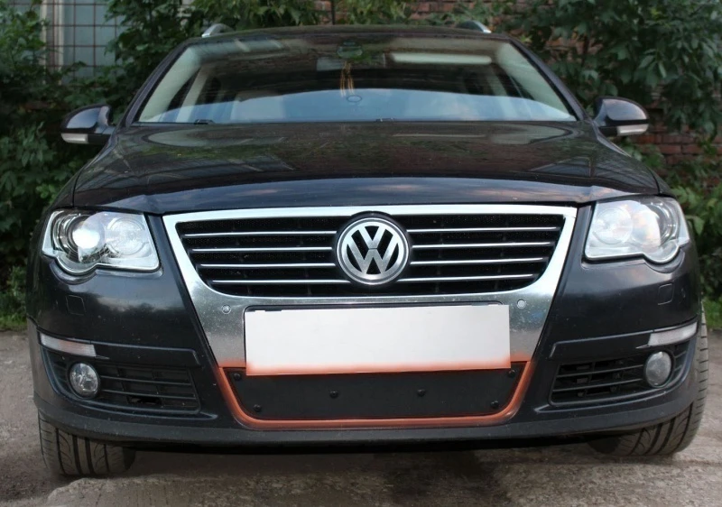 Зимняя заглушка радиатора к съемной сетке для Volkswagen Passat B6 Черный Стрелка 11 VWB6