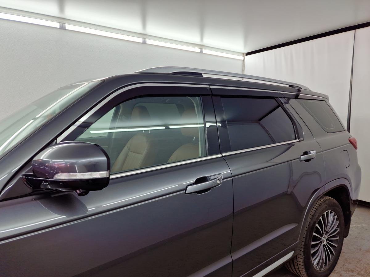 Дефлекторы окон 2D с хром накладками 6 шт. для Changan CS95 I Рестайлинг