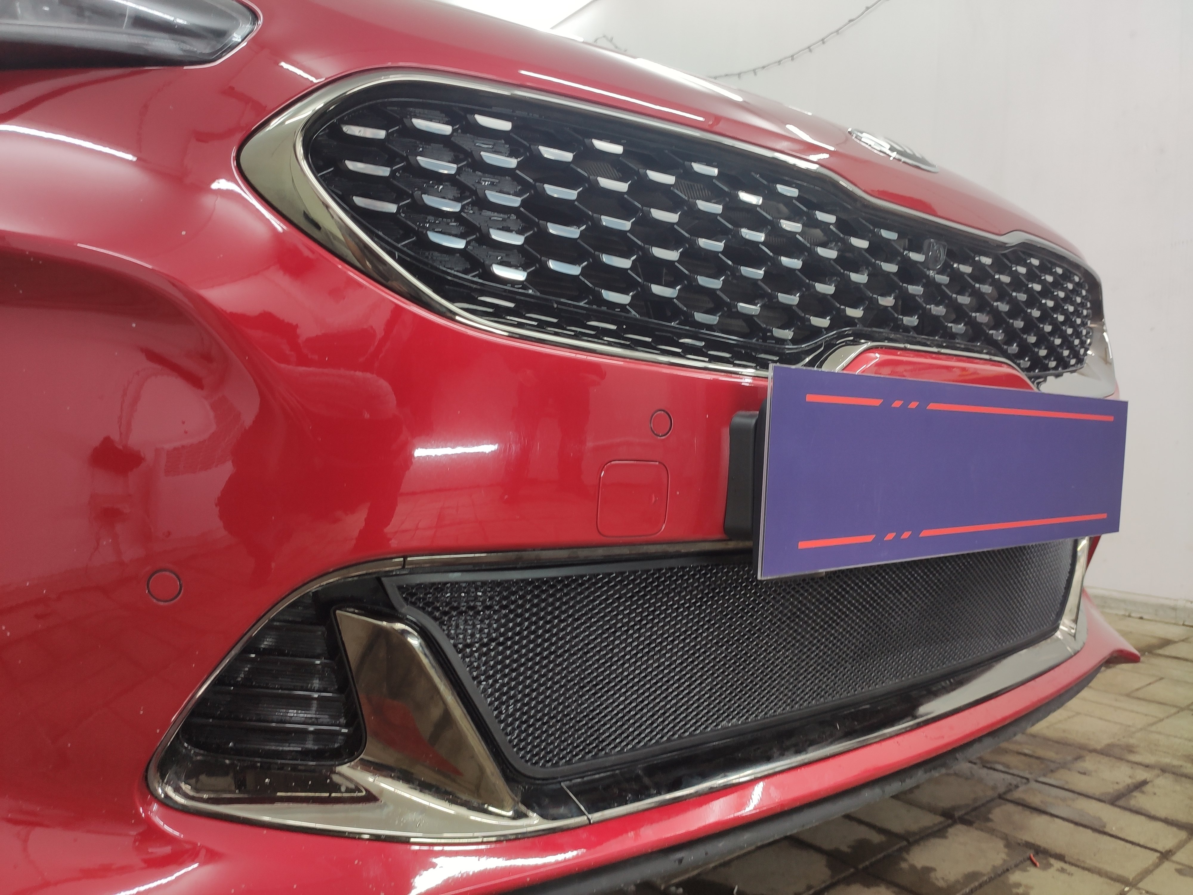 Защитная сетка радиатора низ для Kia Stinger I