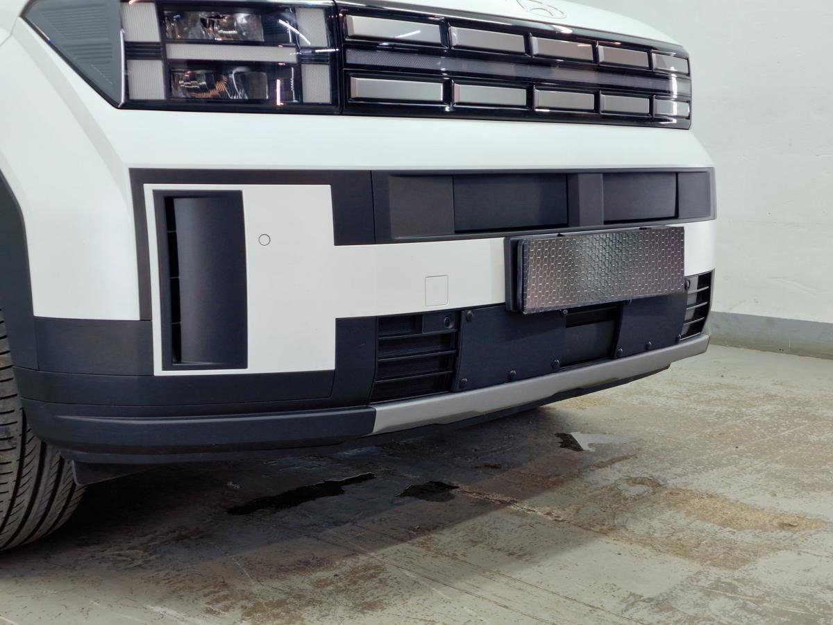 Зимняя заглушка радиатора к съемной сетке низ 2 части для Hyundai Santa Fe V (MX5)