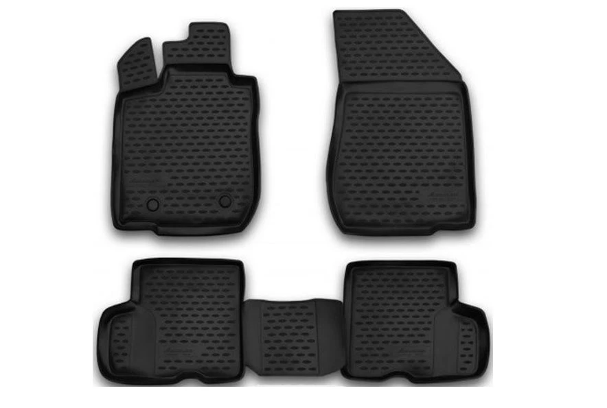 Коврики 3D в салон полиуретан 4 шт для Ford Fiesta Mk5 Черный Element ELEMENT1606210k