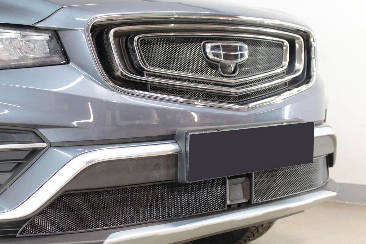 Защитная сетка радиатора верх 3 части для Geely Atlas Pro