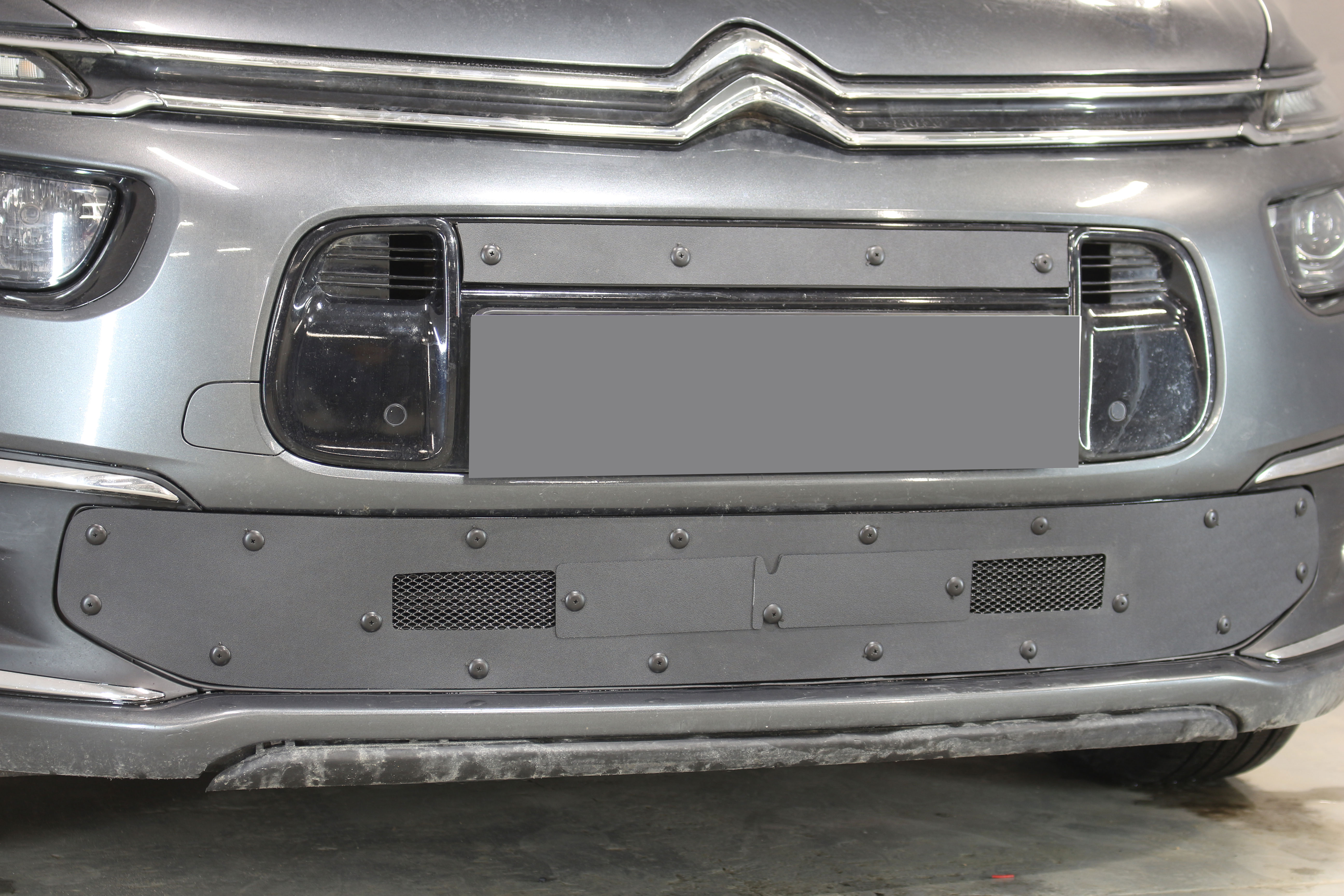 Зимняя заглушка радиатора к съемной сетке низ для Citroen Grand C4 Picasso II Рестайлинг