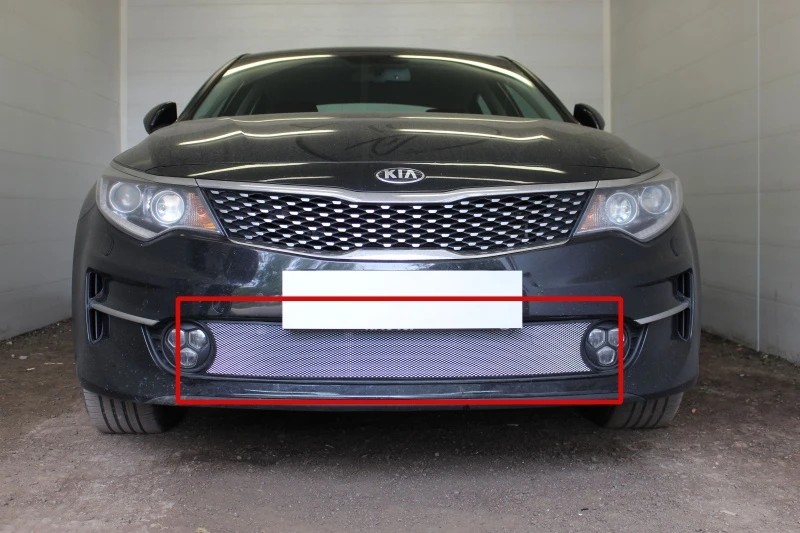 Защитная сетка радиатора низ для Kia Optima IV Хром Стрелка 11 KOP15.bot.chrome