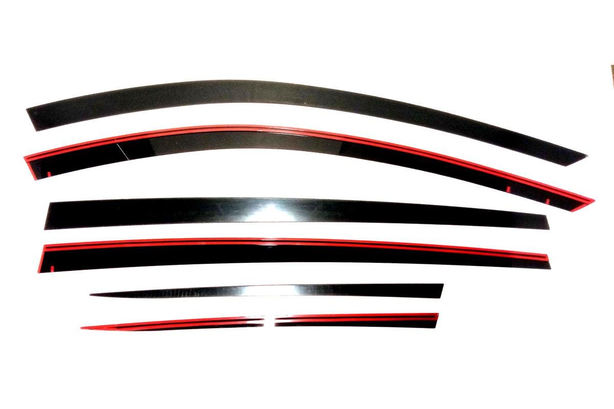 Дефлекторы окон 2D 6 шт для Kia Stinger I