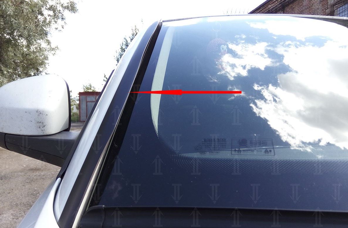 Дефлектор (водосток) лобового стекла для Volvo S40 II Рестайлинг