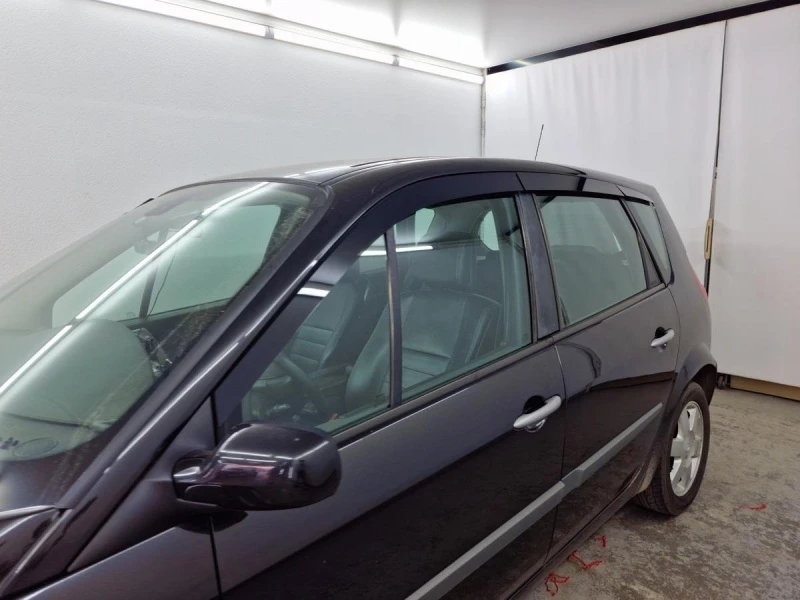 Дефлекторы окон 2D 6 шт. для Renault Scenic II Рестайлинг Черный Стрелка 11 2D341-6.S11