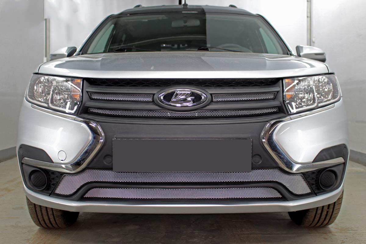 Защитная сетка радиатора верх 3 части для LADA (ВАЗ) Largus I Рестайлинг