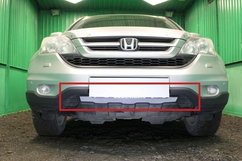 Защитная сетка радиатора для Honda CR-V III Рестайлинг Хром Стрелка 11 HCR-V3.chrome