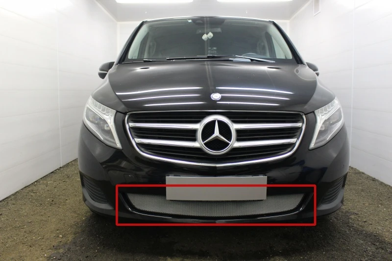 Защитная сетка радиатора для Mercedes-Benz V-Класс III (W447) Хром Стрелка 11 MBV14.chrome