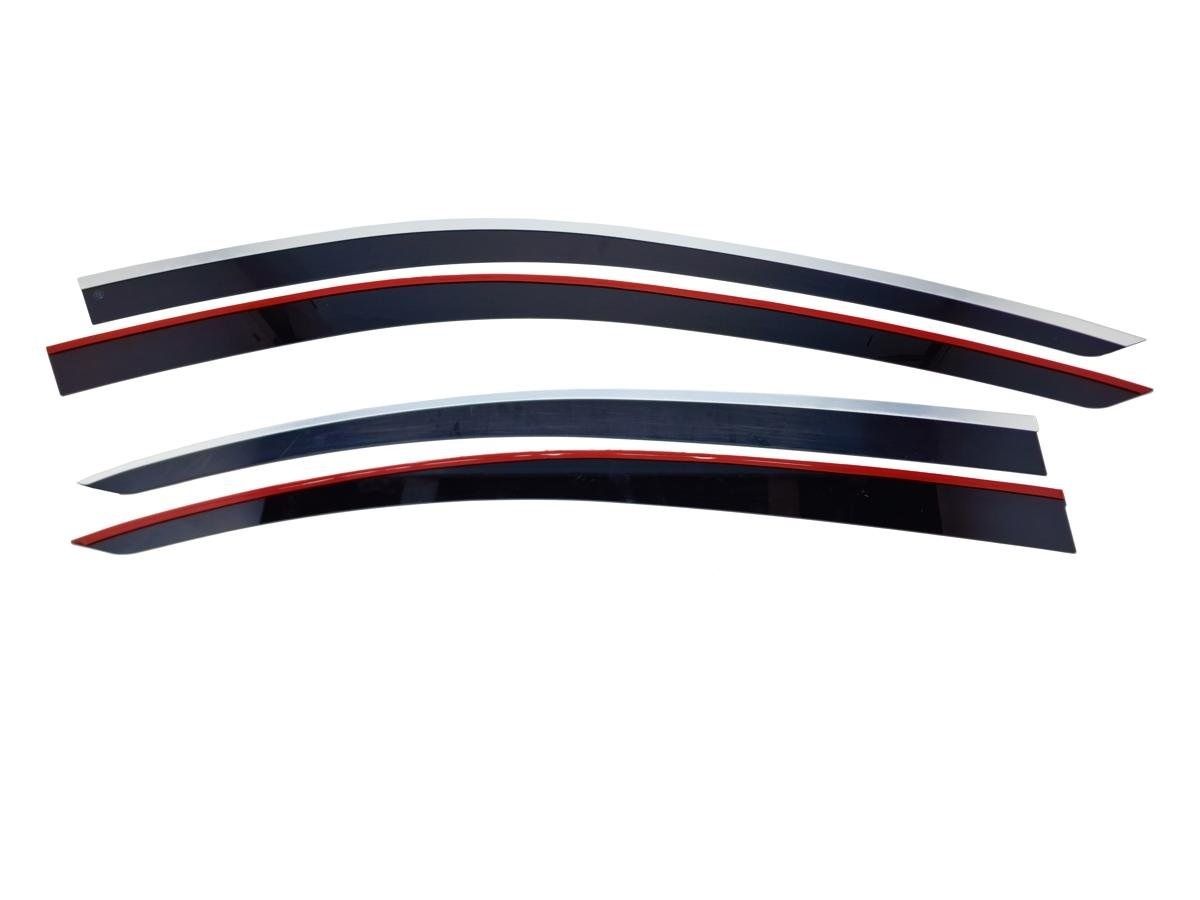 Дефлекторы окон 2D с хром накладками 4 шт. для Genesis G70 I Рестайлинг