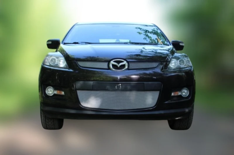 Комплект сеток chrome верх и низ для Mazda CX-7 I Хром Стрелка 11 MAZCX7.06.top.chrome-MAZCX7.06.bot.chrome