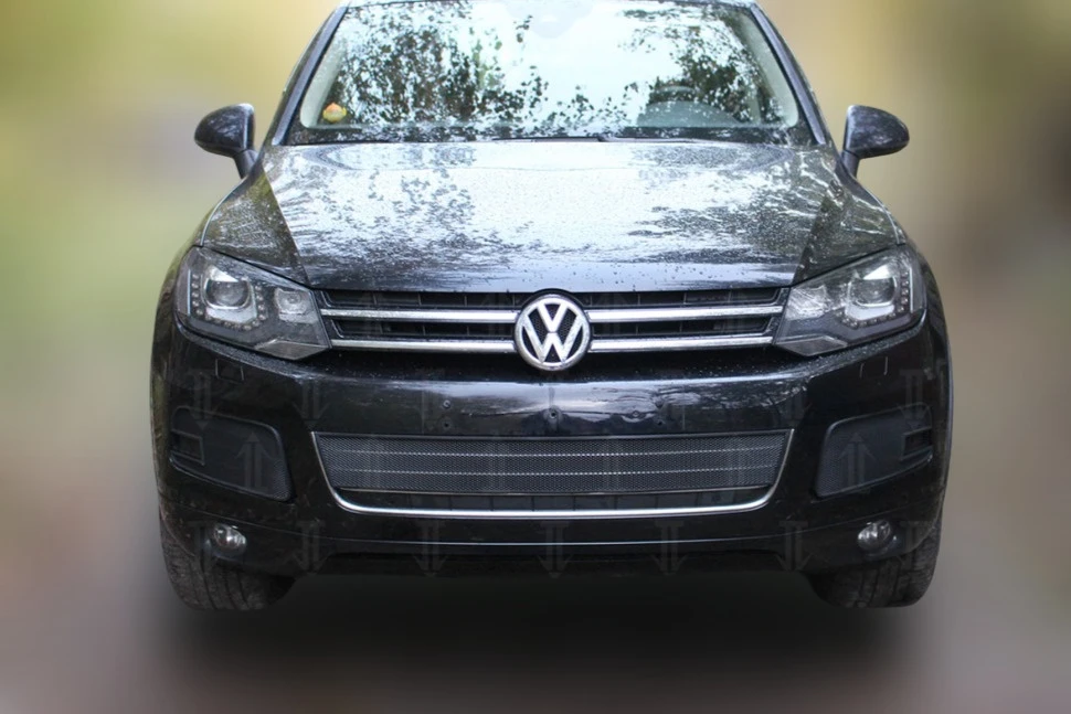 Комплект сеток black низ, бок 2 части, центр для Volkswagen Touareg II