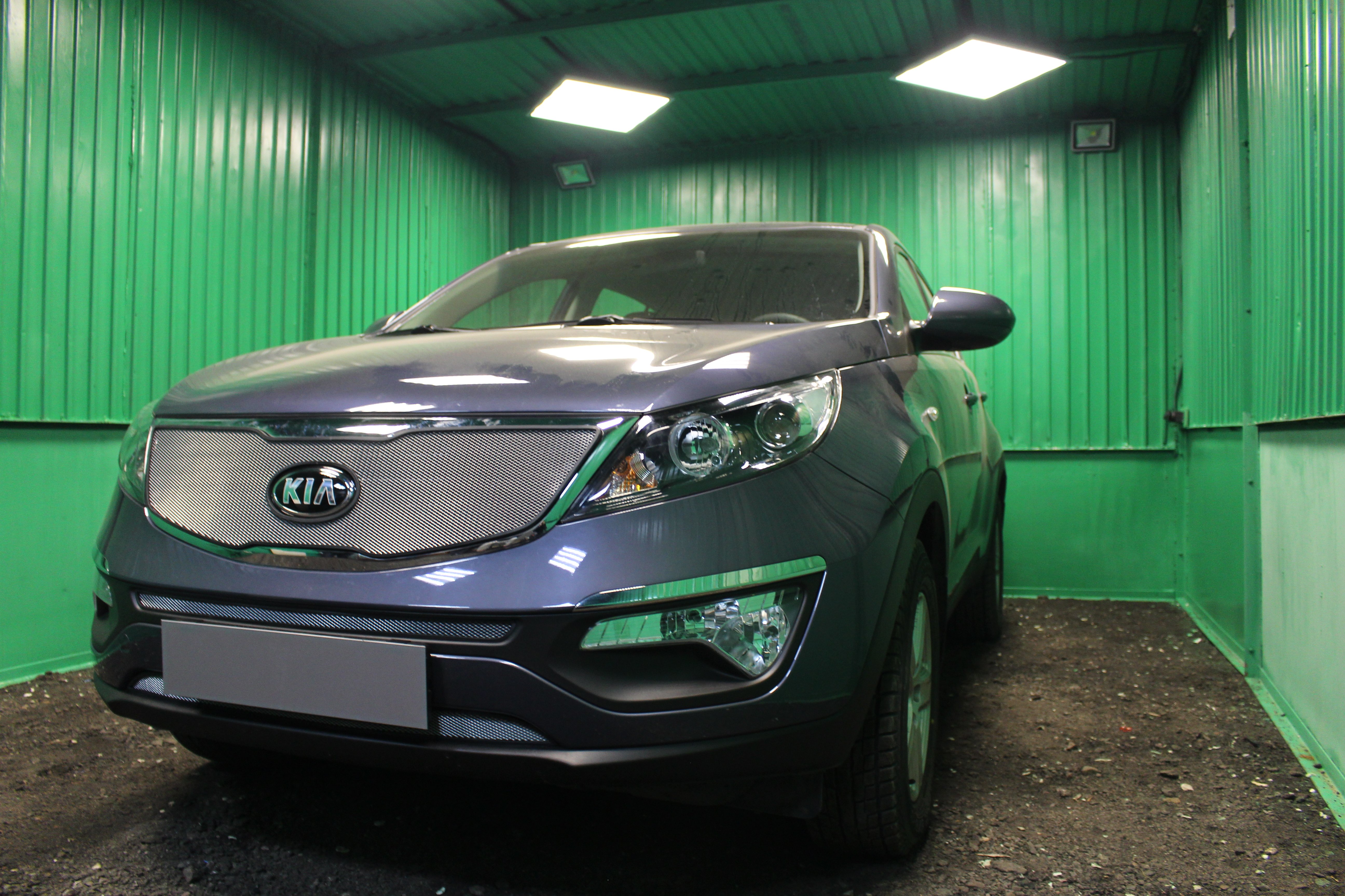 Защитная сетка радиатора верх для Kia Sportage III Рестайлинг