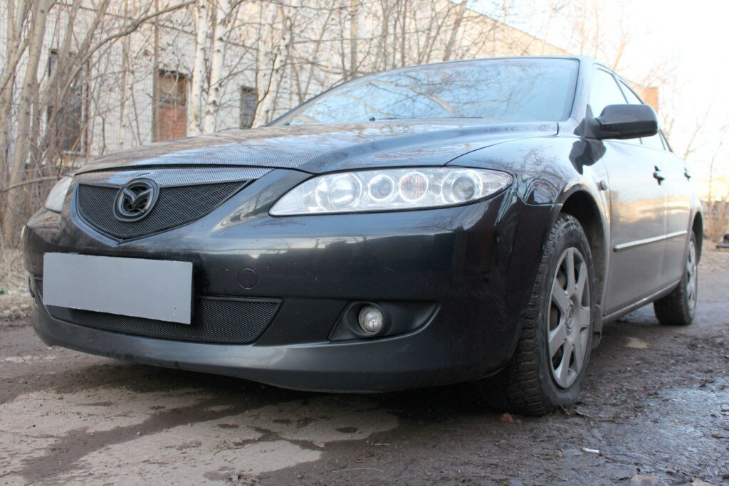 Комплект сеток black верх и низ для Mazda 6 I (GG)