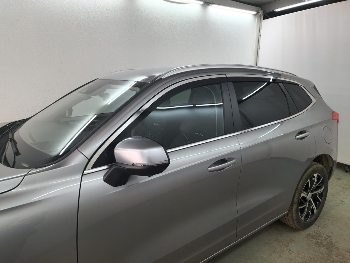 Дефлекторы окон с хром накладками 2D 6 шт для Haval Jolion I