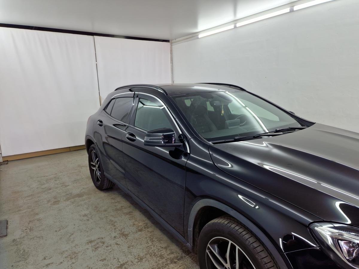 Дефлекторы окон 2D с хром накладками 4 шт. для Mercedes-Benz GLA I (X156) Рестайлинг