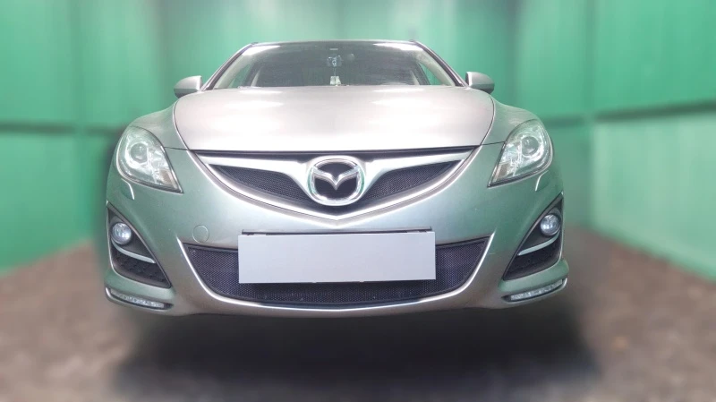 Комплект сеток black верх (Impuls Line) и низ для Mazda 6 II (GH) Рестайлинг Черный Стрелка 11 MAZ6.10.top.black-MAZ6.10.bot.black