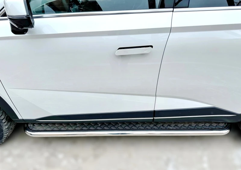 Пороги с накладным листом d53 мм для Haval F7 II  Юко GWF7.24.41