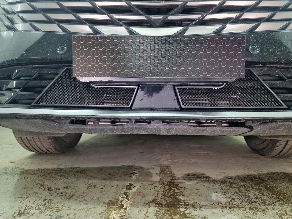 Защитная сетка радиатора низ 2 части для Geely Atlas II