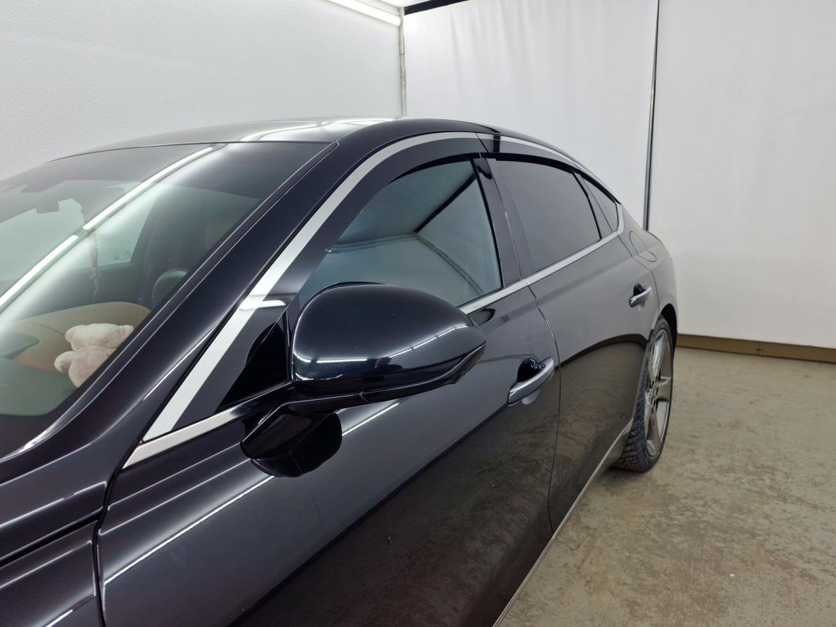 Дефлекторы окон 2D с хром накладками 6 шт. для Genesis G80 II