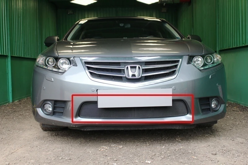 Защитная сетка радиатора для Honda Accord VIII Рестайлинг Черный Стрелка 11 HONAC11.black
