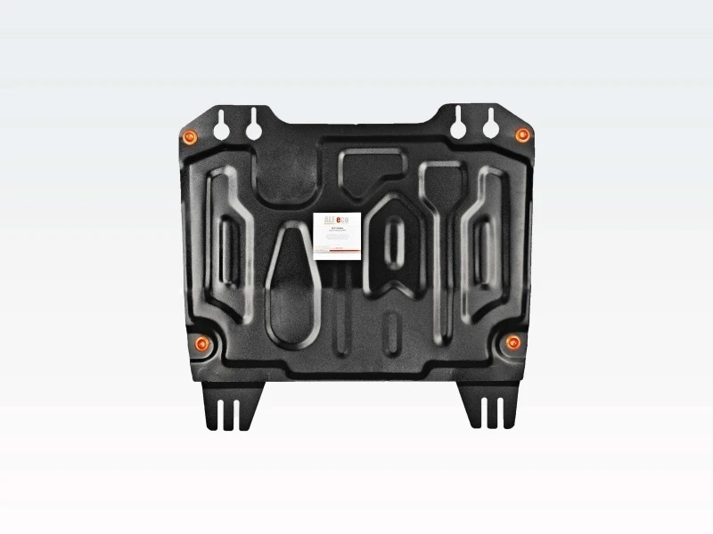 Защита картера и КПП для Nissan Qashqai II Черный Alfeco ALF15480ST
