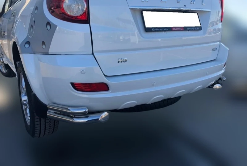 Защита заднего бампера угловая двойная d60/42 мм для Haval H5 I  Юко GWH5.20.19