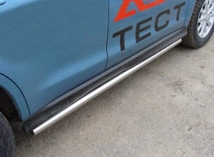 Пороги труба 60,3 мм для Mitsubishi ASX I Рестайлинг  ТСС MITSASX13-07