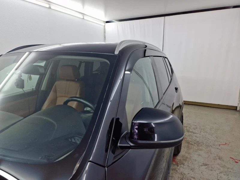 Дефлекторы окон 2D 6 шт. под наклоном для BMW X3 II (F25) Рестайлинг Черный Стрелка 11 2D349-6.S11