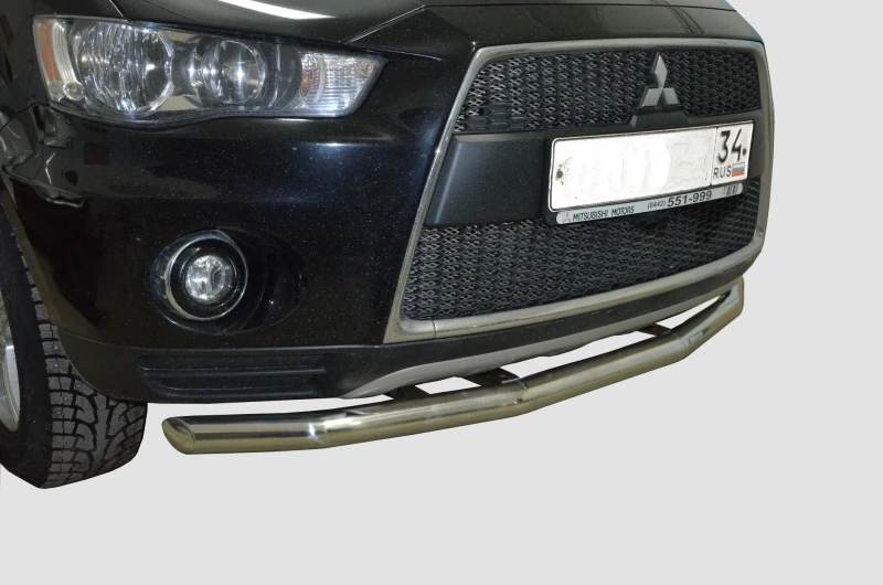 Защита переднего бампера d60 мм для Mitsubishi Outlander II Рестайлинг  Юко MSO.10.02