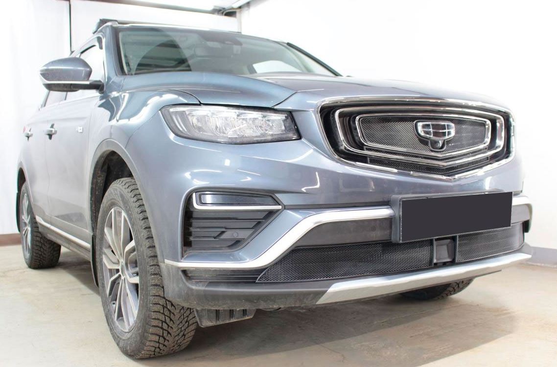 Защитная сетка радиатора верх 3 части для Geely Atlas Pro
