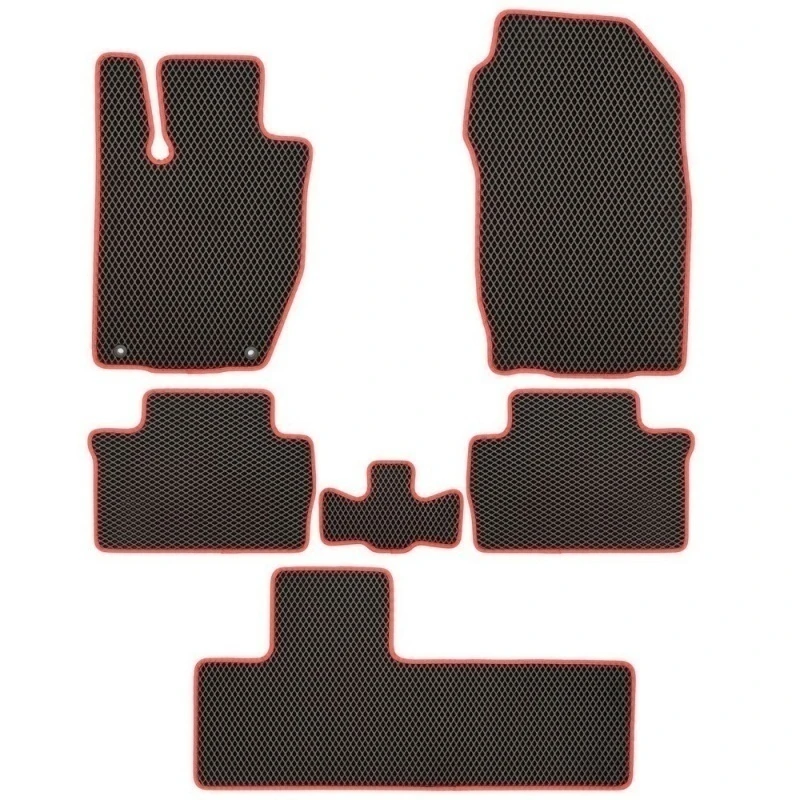 Коврики в салон EVA 6шт для Mitsubishi Montero Sport III Рестайлинг Черный Klever EVA.R.0503503322110k