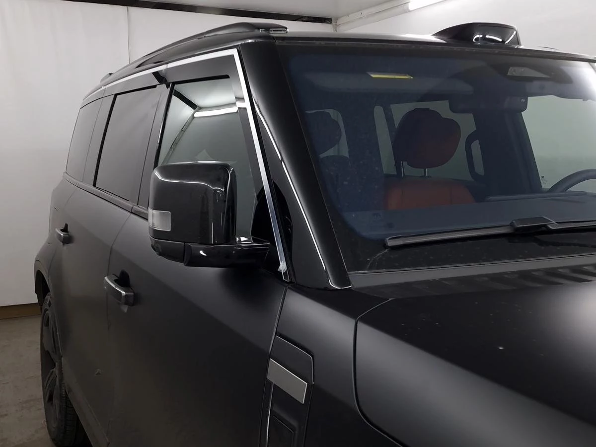 Дефлекторы окон 2D с хром накладками 6 шт. для Polar Stone (Jishi) 01