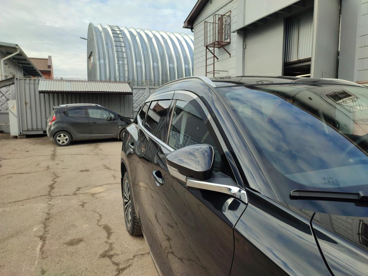 Дефлекторы окон с хром накладками 2D 6 шт для EXEED TXL I