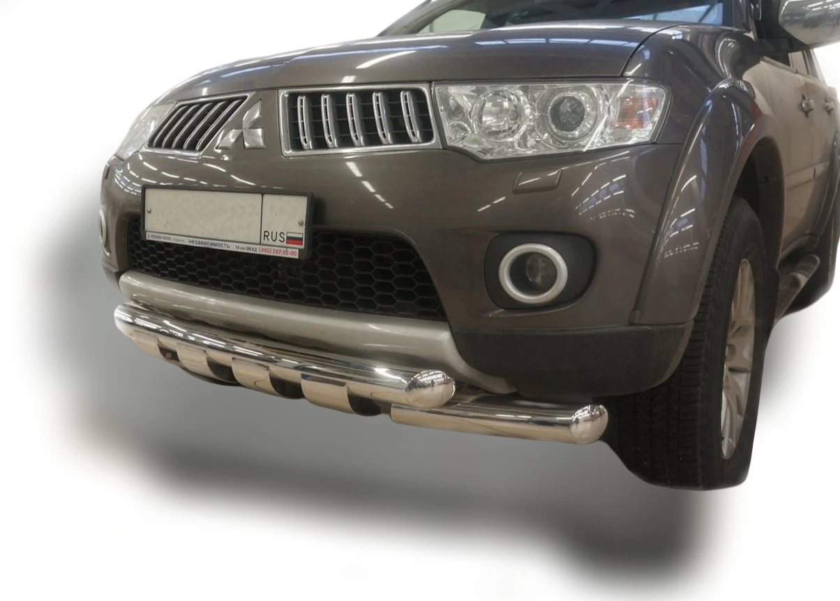 Защита переднего бампера G d76 мм для Mitsubishi Pajero Sport II  Юко MSPS.08.05