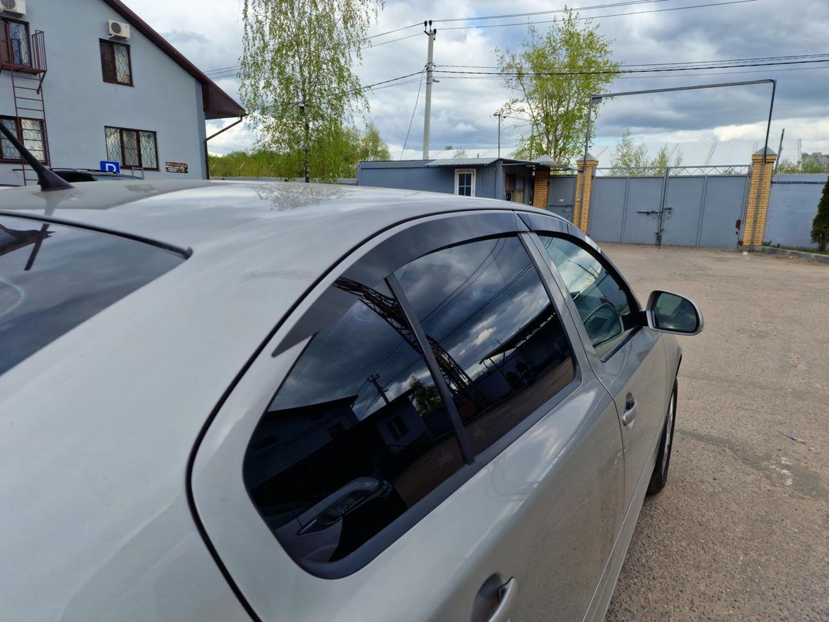Дефлекторы окон 2D 4 шт для Skoda Octavia II (A5) Рестайлинг