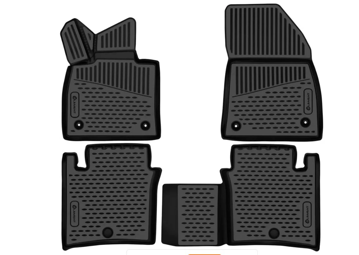 Коврики 3D в салон полиуретан 4 шт Черный